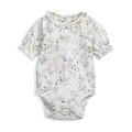 Mamas & Papas Baby Girls Floral Print Bodysuit - Blue, Blue, Size 9-12 Months