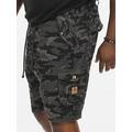 D555 Zavier Camo Cotton Cargo Shorts - Black Camo, Black, Size 50, Men