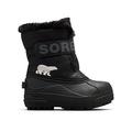 SOREL Younger Kids Snow Commander Insulated Snow Boot - Black, Black, Size 12 Younger