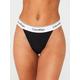 Calvin Klein Modern Cotton String Thong - Black, Black, Size S, Women