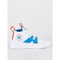 Converse Kids Unisex Ultra Mid Trainers - White/Blue, White/Blue, Size 11 Younger