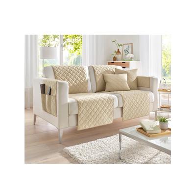 Tagesdecke Gr. 1, beige, B:50cm L:200cm, 100% Polyester, Tagesdecken Image