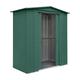 Globel 6x3ft Apex Metal Garden Shed - Green with Steel Foundation Kit for 6X3 Apex Shed