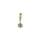 Adirfine 14K Solid Gold Banana Bar Flower Belly Button Ring. 14mm Cluster Cz Navel