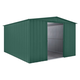 Globel 10x6ft Apex Metal Garden Shed - Green with Steel Foundation Kit for 10X6 Apex Shed