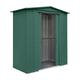 Globel 6x3ft Apex Metal Garden Shed - Green with Timber Floor Kit for 6x3 Apex shed