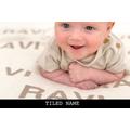 Custom Baby Blanket - Tiled Name Design 5 Sizes. 100% Cotton Knitted Blanket