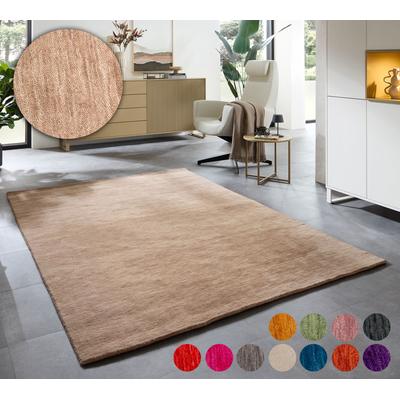 Wollteppich MY HOME "Karchau", beige, B:170cm H:13mm L:240cm, Schurwolle, Teppiche, Handweb Teppich, meliert, reine Wolle, handgewebt, brilliante Farben Image