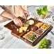 Shanik Wooden Serving Board For Foods, Food Platter, Cheese With Cutlery Set, Personalized Charcuterie Set Utensils