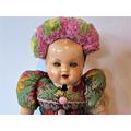 stunning Large Antique Hungarian Doll - Wearing National Costume. Folk Matyo Very Rare To Find. /Memsartshop