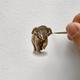Baby Elephant, Original Painting, Tiny Art