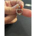 14K 18K White Gold Heart Necklace, Pendant Necklace For Women , Pendant