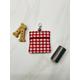 Red Checkered Dog Treat Pouch, Poop Bag Holder, Dog Bag, Personalized Dispenser