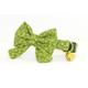Vintage Floral Cat Collar With Bow ~ Green Kitten Breakaway Detachable & Quick Release