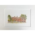 Jane Austen House Museum - Hand Drawn Watercolour Painting