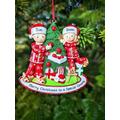Personalised Couple Christmas Tree Decoration First Together 1st Xmas As Mr & Mrs in New Home 2024 Bauble Partner Hanging Ornament