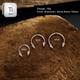 16G Titanium Spike Horseshoe Ring-Daith Earrings-Septum Ring-Cartilage Jewellery-Helix/Conch Earrings-Nose Hoops-Tragus Earring-Gift For Her