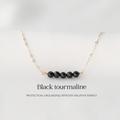 Black Tourmaline Necklace | Delicate 14K Gold Filled, Empath Protection Crystal Necklace, Healing Energy Gift For Her