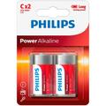 Philips LR14 C Alkaline Batteries 2 pcs - Silver