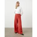 Wide Leg Linen Pants, High Waisted Trousers, Flared Palazzo Long Trousers For Women Rho