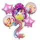 Princess Balloon Set Age 2 Birthday Party Foil Decorations Balloons Girls 2nd