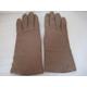Vintage Light Brown Driving Gloves For Women, Size 7 1/2, Faux Leather