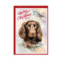Cocker Spaniel Working Brown Dog Christmas Card | 6" X 4