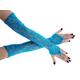 Extra Long Womens Gloves Over Elbow Turquoise Lace Evening Fingerless Opera Women Arm Sleeves Costume Formal Elegant Romantic