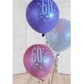 Glitz White Purple & Pink 60Th Birthday Latex Party Balloons X 6. Age 60 Birthday Balloons. & Decorations