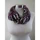 Infinity Scarf/Zebra Print/Black/Burgundy/Women Shawl/Boho Scarf/Loop Scarf/Circle Scarf/Neck Rag/Knit Scarf/Cowl Neck/Warm Scarf