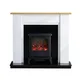 Focal Point Linford Oak & White Freestanding Electric Fire Suite