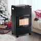 Living And Home 3 Heat Settings Black Portable Freestanding Ceramic Infrared Heating Gas Heater Indoor With Wheels