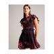 Ted Baker Bretaah Womens Angel Sleeve Mini Dress With Peplum Waist - Black - Size 8 UK