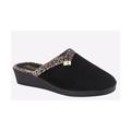 Sleepers Jackie Mule Slippers Womens - Black - Size UK 7