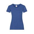 Fruit of the Loom Ladies/Womens Lady-Fit Valueweight Short Sleeve T-Shirt (Pack Of 5) (Retro Heather Royal) - Blue Cotton - Size 2XL