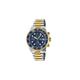 Gevril Mens 4151A Wall Street Chronograph Swiss Automatic ETA Valjoux 7750 Blue Dial Watch - Silver & Gold - One Size