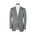 Emilio Romanelli Mens Deconstructed Wool Blazer with 2 Buttons - Grey - Size IT 58 (Men's)
