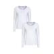 Mountain Warehouse Womens/Ladies Eden Organic T-Shirt (Pack of 2) (White) - Size 26 UK