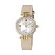Gv2 Matera WoMens Swiss Quartz White Mother of Pearl Dial Ecru Suede Watch Diamond - Pink - One Size