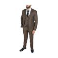 TruClothing Mens IM2 Classic Plain Brown 3 Piece Suit - Size 52 (Chest)