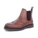 Frank James Warkton Leather Bordo Mens Cushioned Brogue Chelsea Boots - Size UK 9