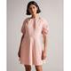 Ted Baker Womens Dionnee Short Sleeve Mini Dress, Dusky Pink - Size 10 UK