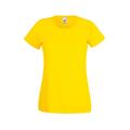 Fruit of the Loom Ladies/Womens Lady-Fit Valueweight Short Sleeve T-Shirt (Pack Of 5) (Yellow) Cotton - Size 2XL