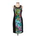 Nicole by Nicole Miller Casual Dress - Sheath: Black Print Dresses - Women's Size 4