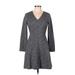 Madewell Casual Dress - Mini: Gray Print Dresses - Women's Size 6