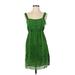 Gianni Bini Casual Dress - Mini: Green Print Dresses - Women's Size 0