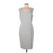 Ann Taylor Casual Dress - Sheath: Gray Grid Dresses - Women's Size 12
