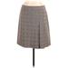 City DKNY Casual A-Line Skirt Knee Length: Gray Tweed Bottoms - Women's Size 10