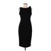 Calvin Klein Casual Dress - Midi High Neck Sleeveless: Black Print Dresses - Women's Size 10