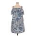 Tommy Hilfiger Casual Dress: Blue Jacquard Dresses - Women's Size Small